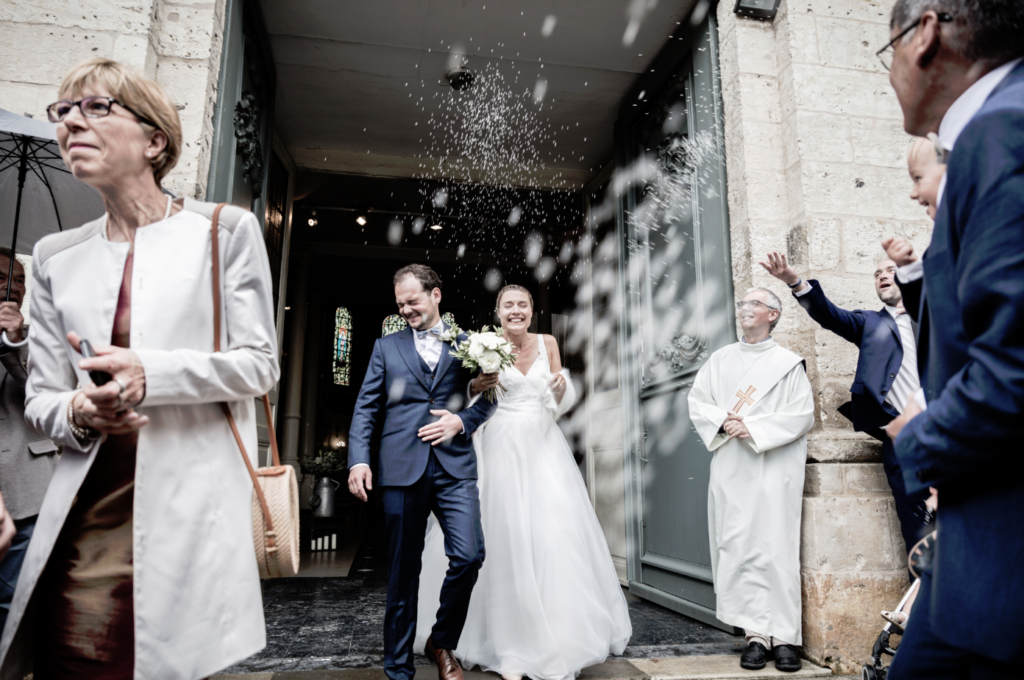 Sortie d'église mariage